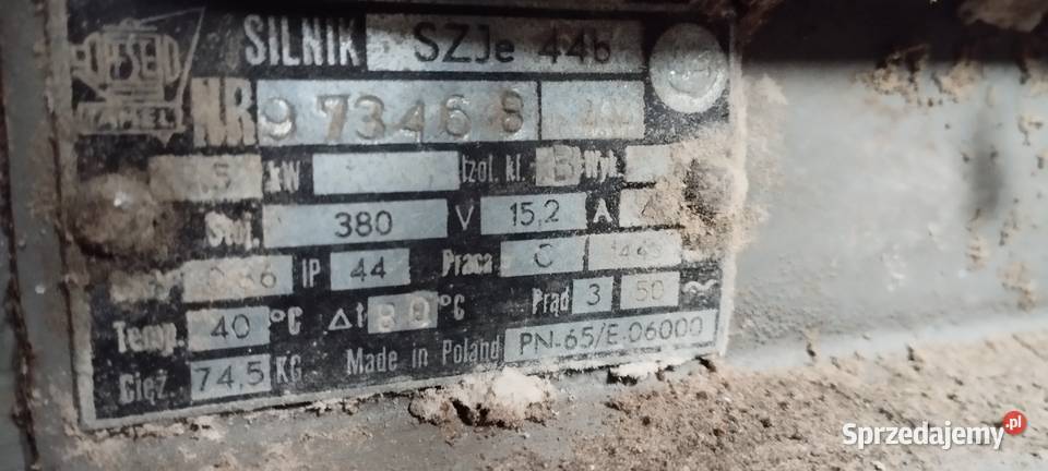 Silnik 75 kw na wózku pod dmuchawę Rolnictwo Pleszew