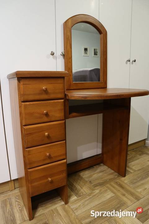 Toaletka sosnowa z lustrem Leszno