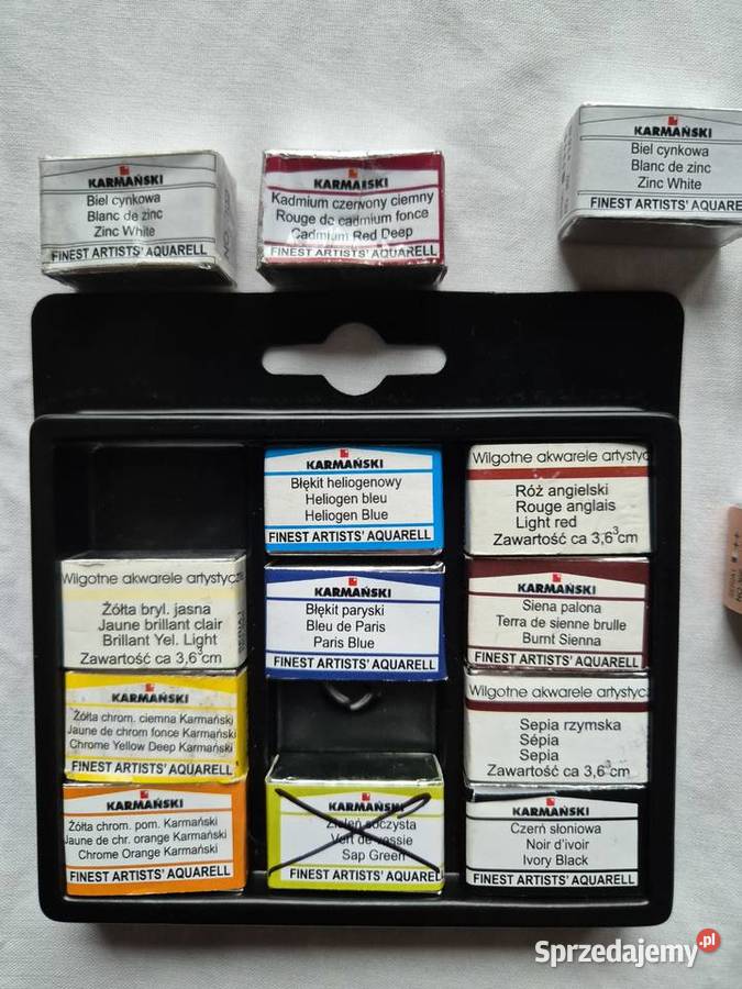 Akwarele Karmański 18 pełnych kostek NOWE Plus Brzesko