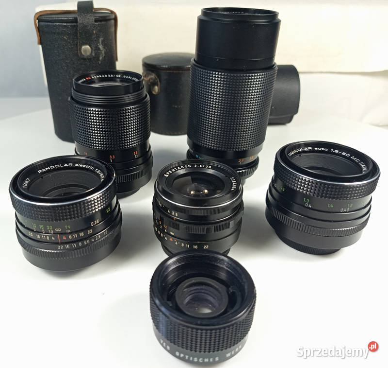 Obiektywy Pancolary Pentacon Sonnar dolnośląskie Wrocław sprzedam