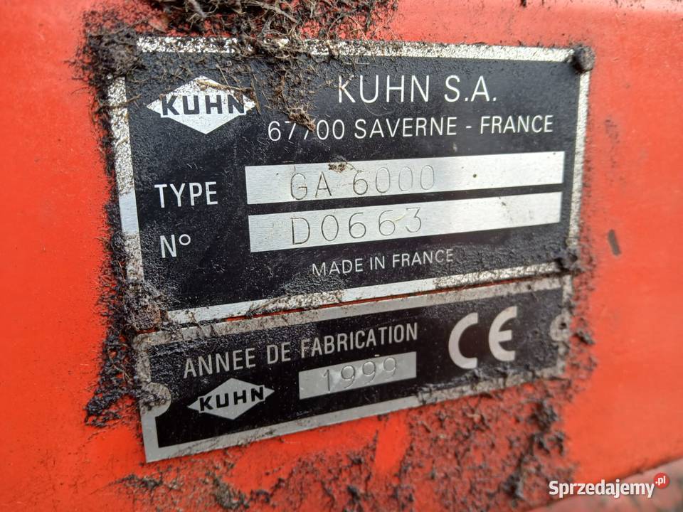 Kuhn ga 6000 zgrabiarka dwukaruzelowa nieuszkodzony