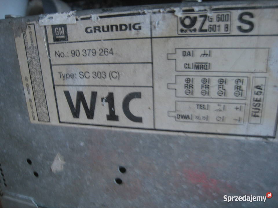 Radio oryginalne Opel Grundig sc303 1 Din kadett Radioodtwarzacze Kraków