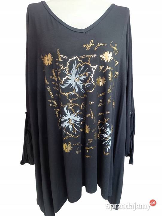 Tunika damska PLUS SIZE z kwiatowym nadrukiem kolorowy Wieluń