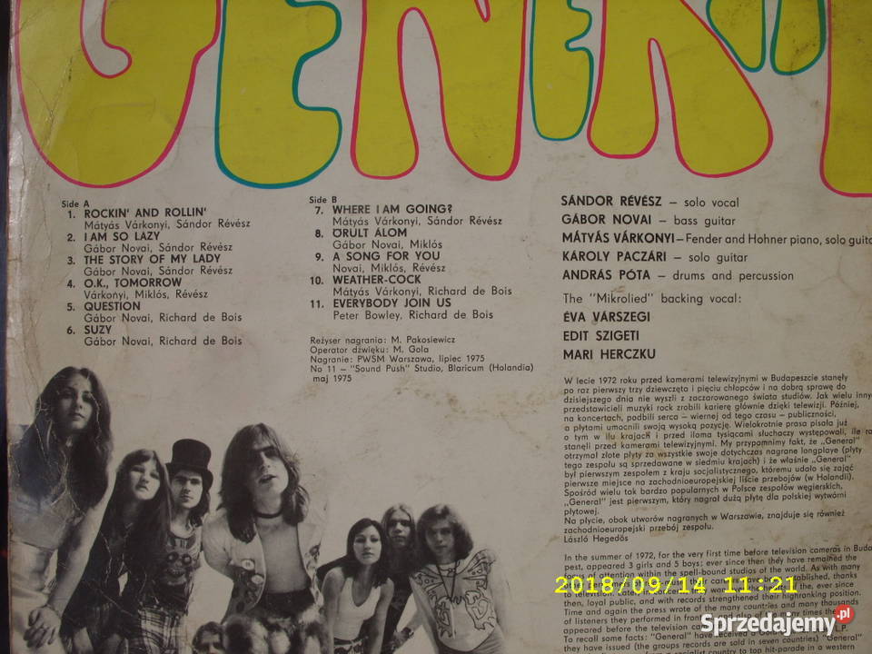ROCK GENERAL2 LP winyl MUZA15 ZLSZTUKA rock Wołów sprzedam