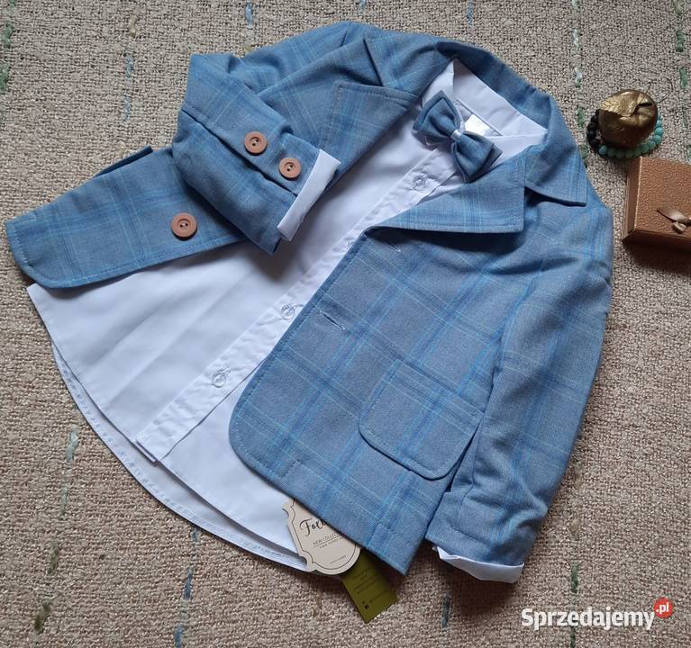 Garnitur niebieski 4czesciowy chłopca Folletti Ubrania wizytowe i koszule Lublin