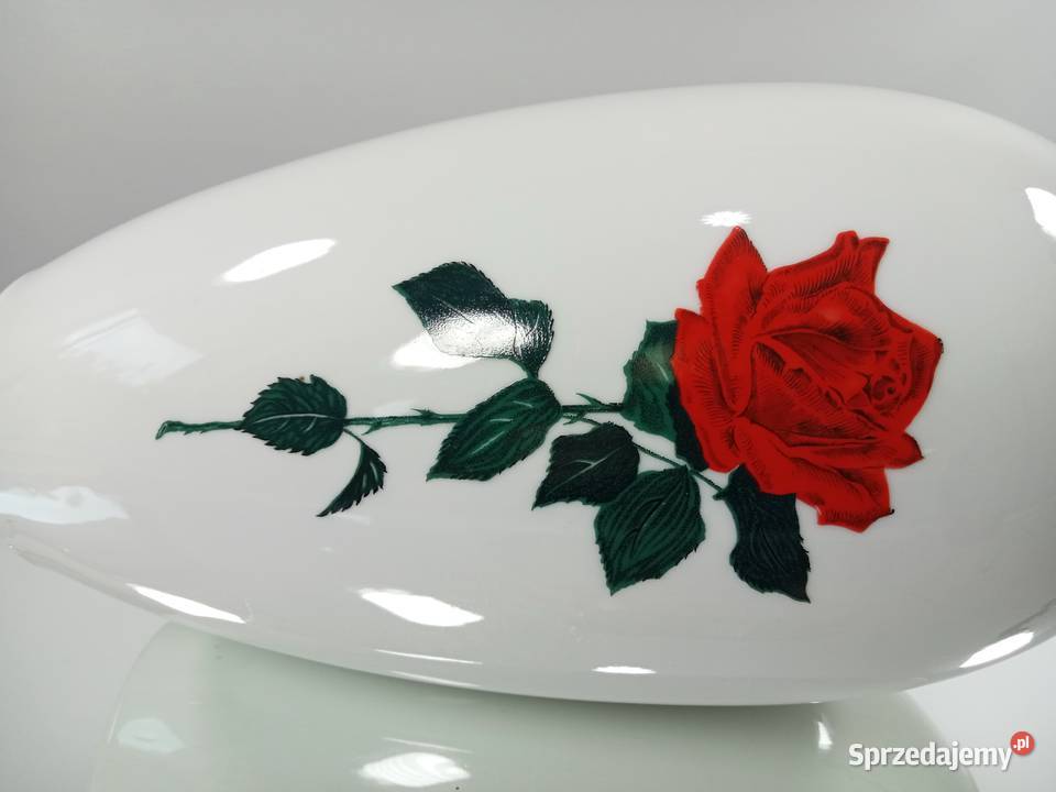 Wazon Bavaria z różą Porcelana i szkło Zielona Góra