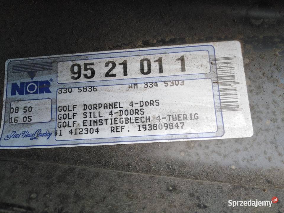PRÓG LEWY VW GOLF II 883792 JETTA II 9521011 Motoryzacja Jasło