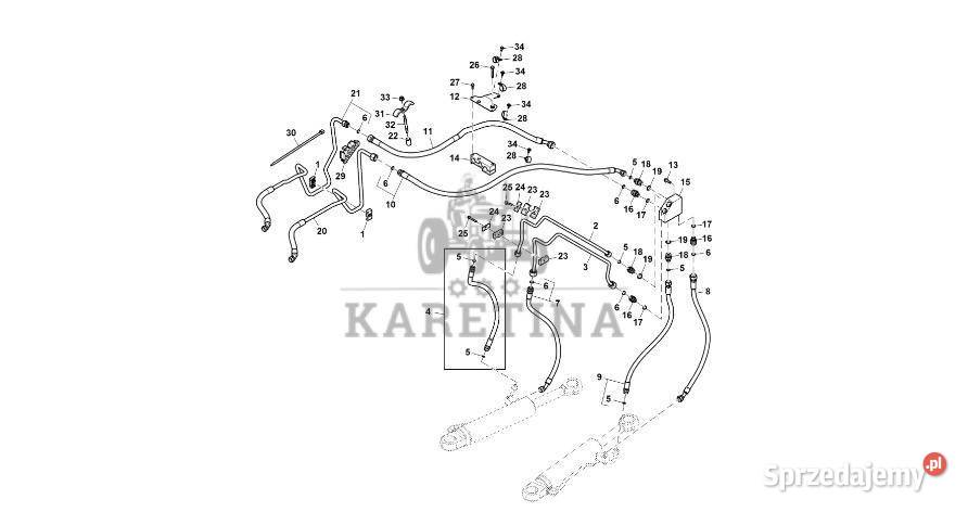 John Deere 9470RX Przewód olejowy RE584114 Pozostałe Jastrzębniki sprzedam