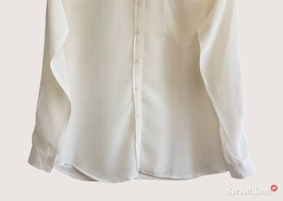 Damska elegancka bluzkakoszula ecri długim