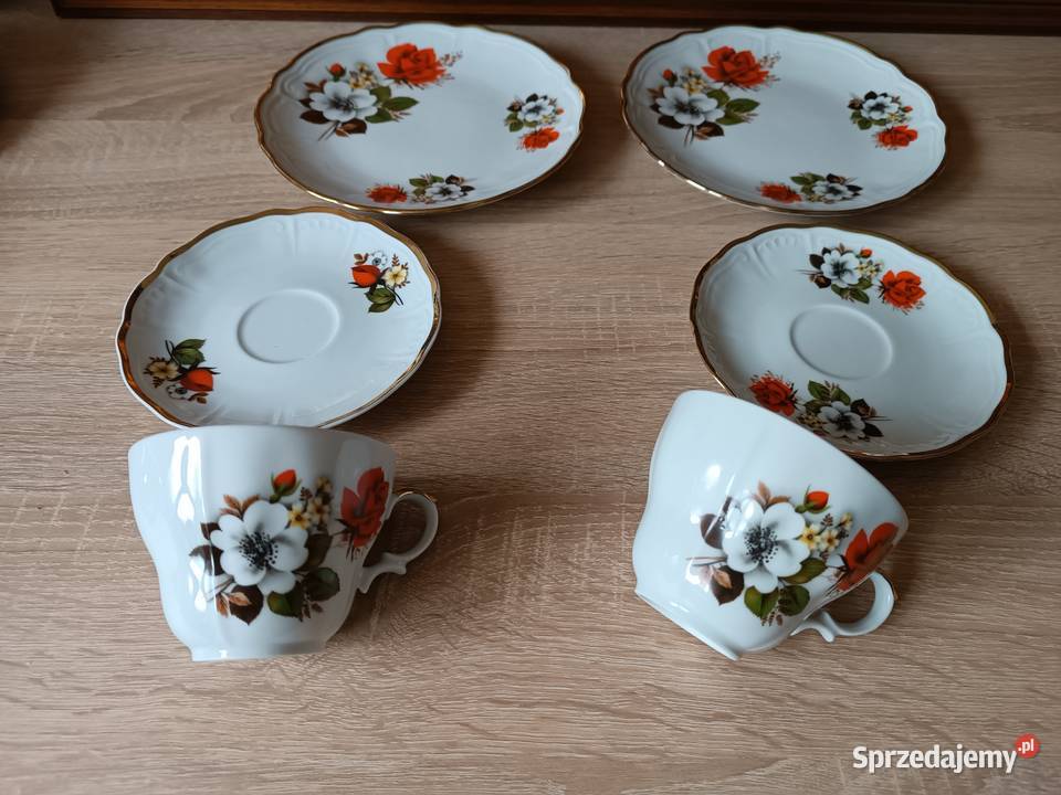 Filiżanki porcelanowe z talerzykami Gorlice sprzedam
