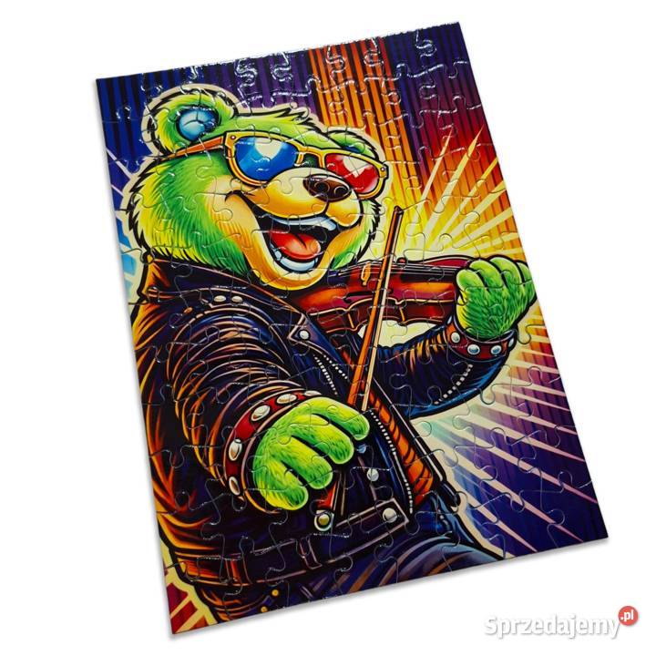 Puzzle 88 elementów Miś pianinie kolorowe puzzle Wyposażenie wnętrz Dębna