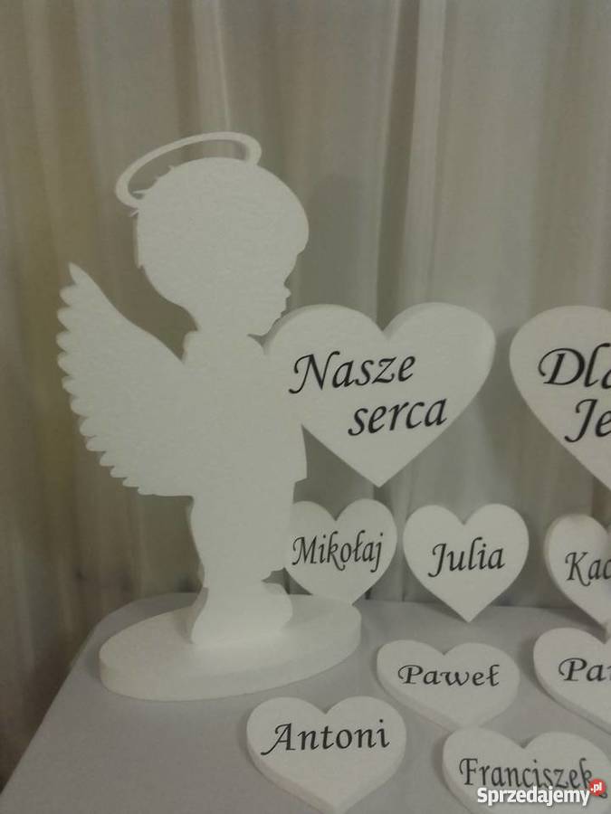 Aniołki z sercami dekoracja Pierwsza Komunia Dobrzyca sprzedam