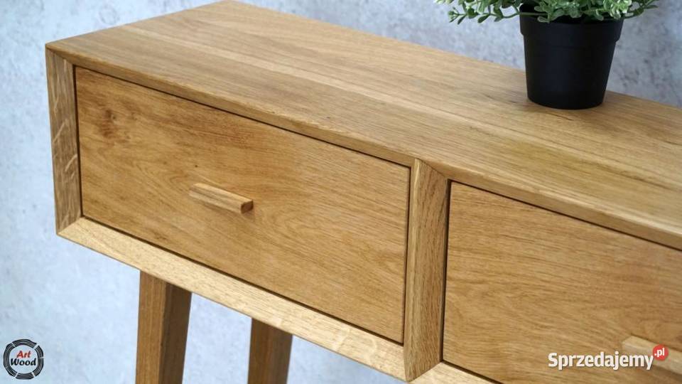 Konsola dębowa IZU z szufladami 90cm Nowy Sącz