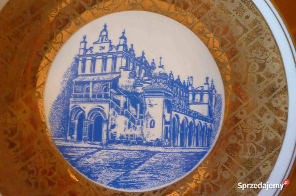 TALERZ PORCELANOWY ZŁOTY SUKIENNICE WAŁBRZYCH Kraków