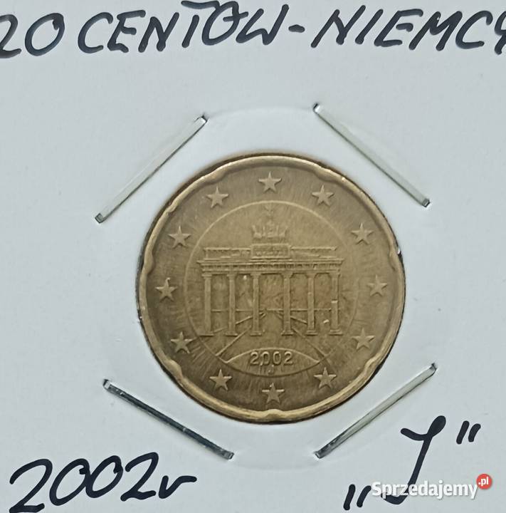 20 Centów Niemcy 2002 r men J Konin