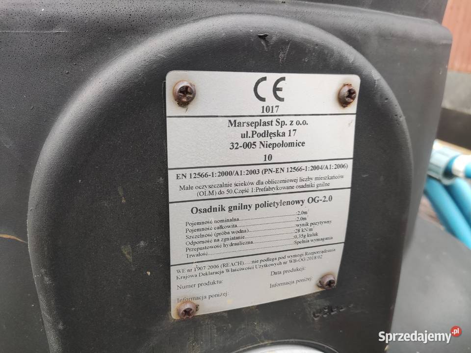 Oczyszczalnia ścieków z Zbiornik 2m3 Nowy Zbiorniki na deszczówkę podkarpackie Radymno