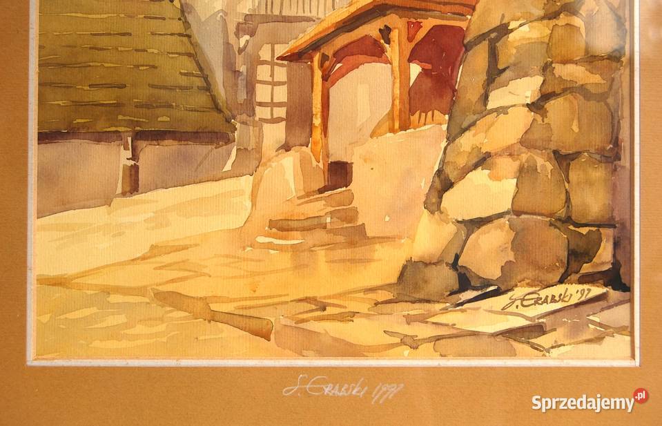 Jan Grabski akwarela Kazimierz Dolny 1997 r