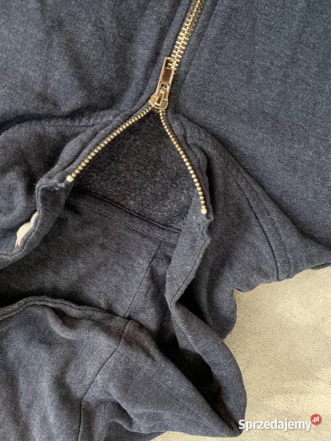 Sweter bluza granatowa z kapturem HIT Bez wzoru Jasło