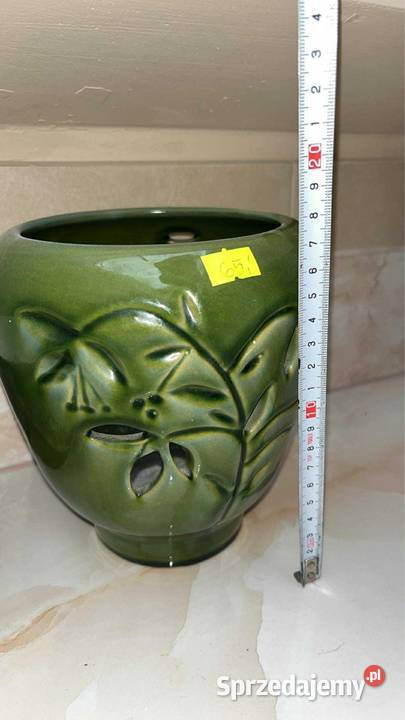 Doniczka osłonka Z dziurkami zielona Gdańsk sprzedam