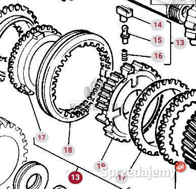 Massey Ferguson 3690 Pierścień Synchronizatora Części i osprzęt rolniczy sprzedam