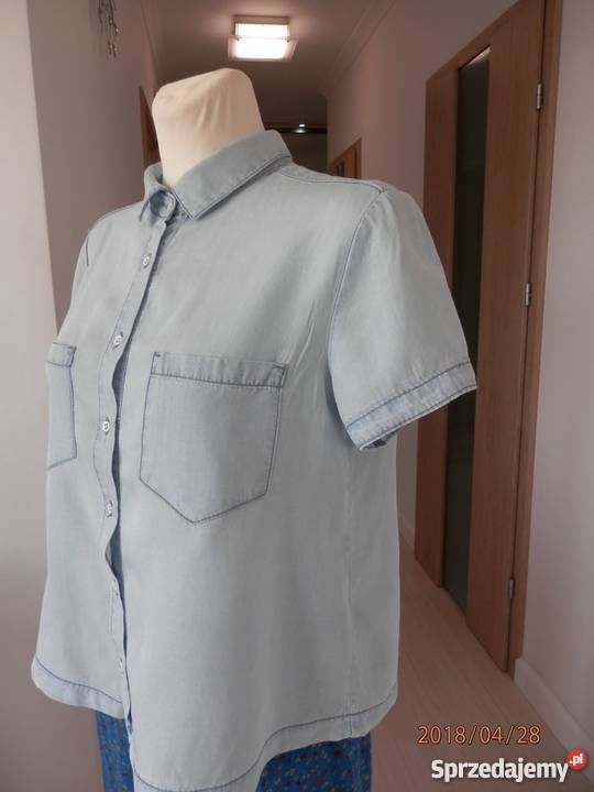 Koszula Bluzka Dżinsowa Błękitna Lekka KappAhl S Rozmiar 36(S) Łomża