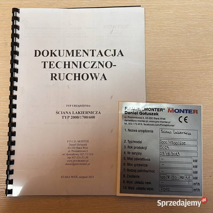 Zestaw do lakierni NOWY Ściana Plenum Nawiew Bielsko-Biała