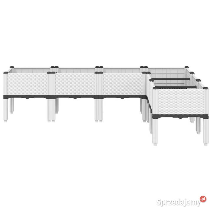 Donica ogrodowa z nóżkami biała 160x120x42 PP Warszawa sprzedam