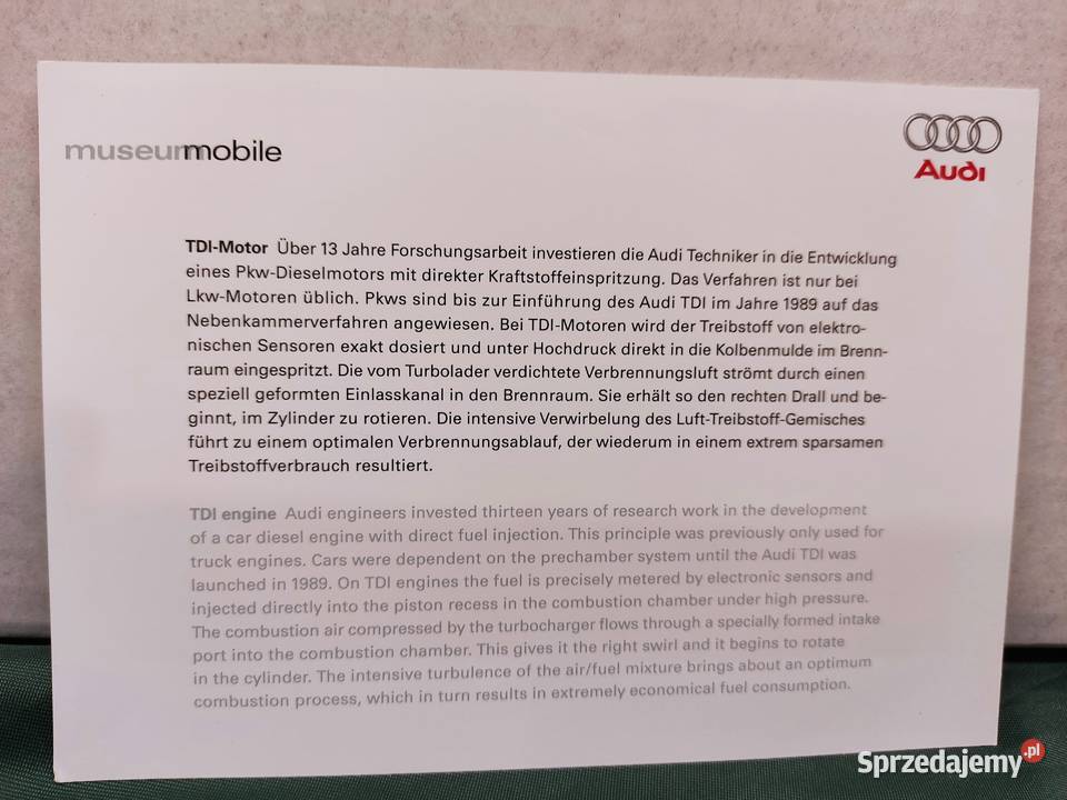Pocztówka widokówka Audi A6 C4 25TDI quattro opolskie