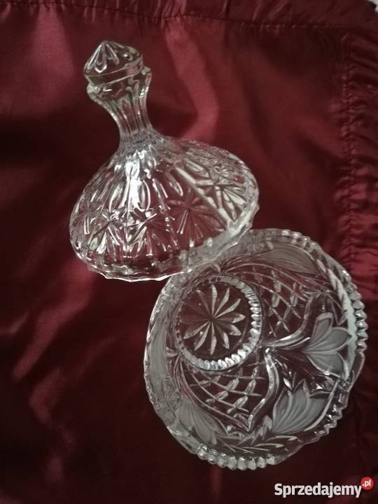 Bomboniera cukiernica kryształowa Ropa