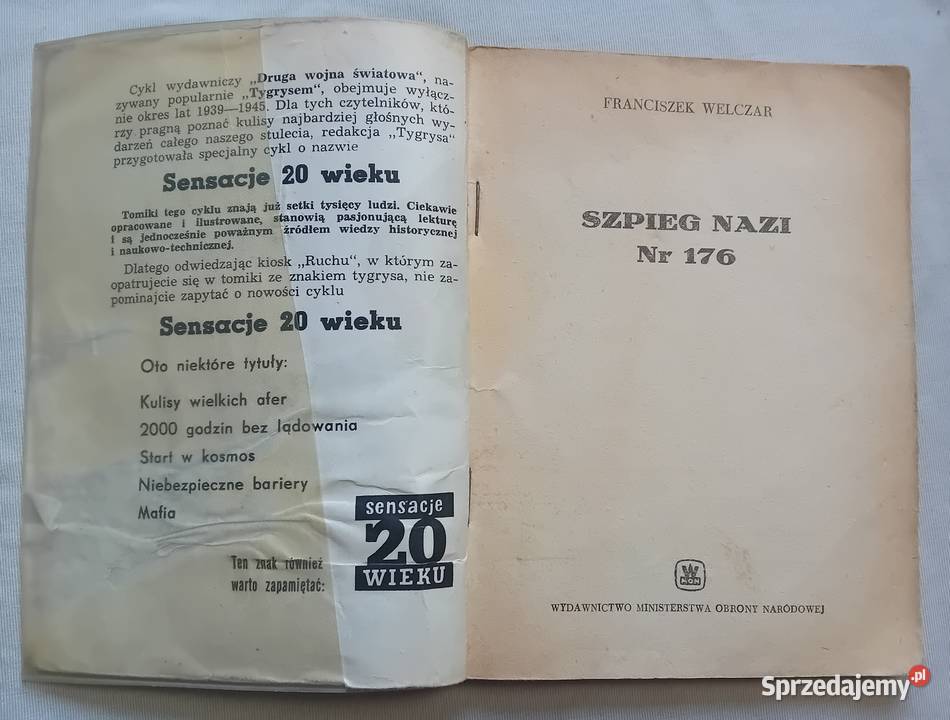 Żółty Tygrys Franciszek Welczar Szpieg Nazi 176 Koźminek