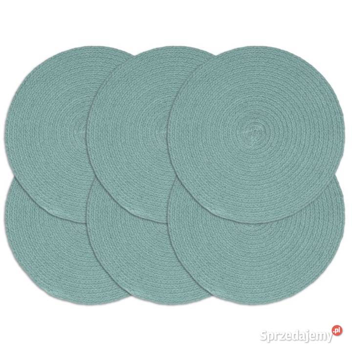 vidaXL Maty na stół 6 gładkie zielone 38 okrągłe mazowieckie Warszawa sprzedam