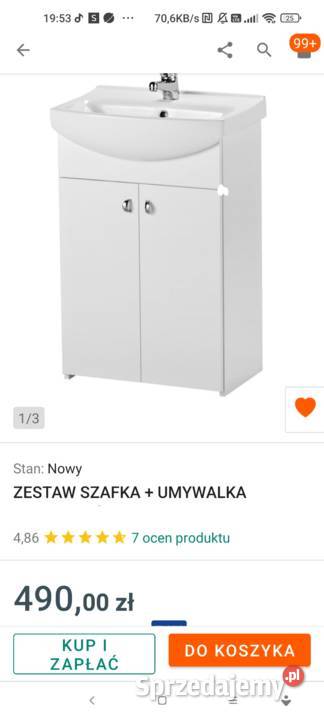 Szafka łazienkowa z umywalką NOWA Nowy Sącz