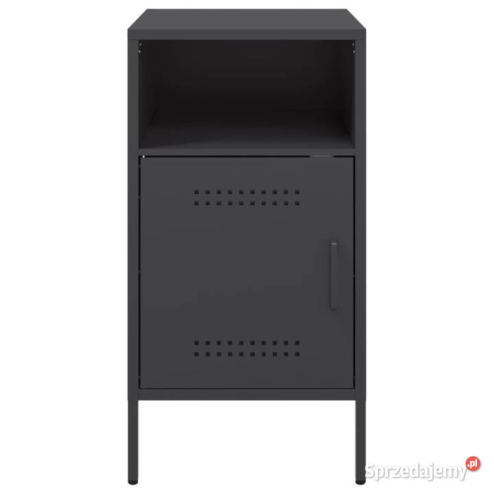 Szafka nocna czarna 36x39x68 stal WM843066