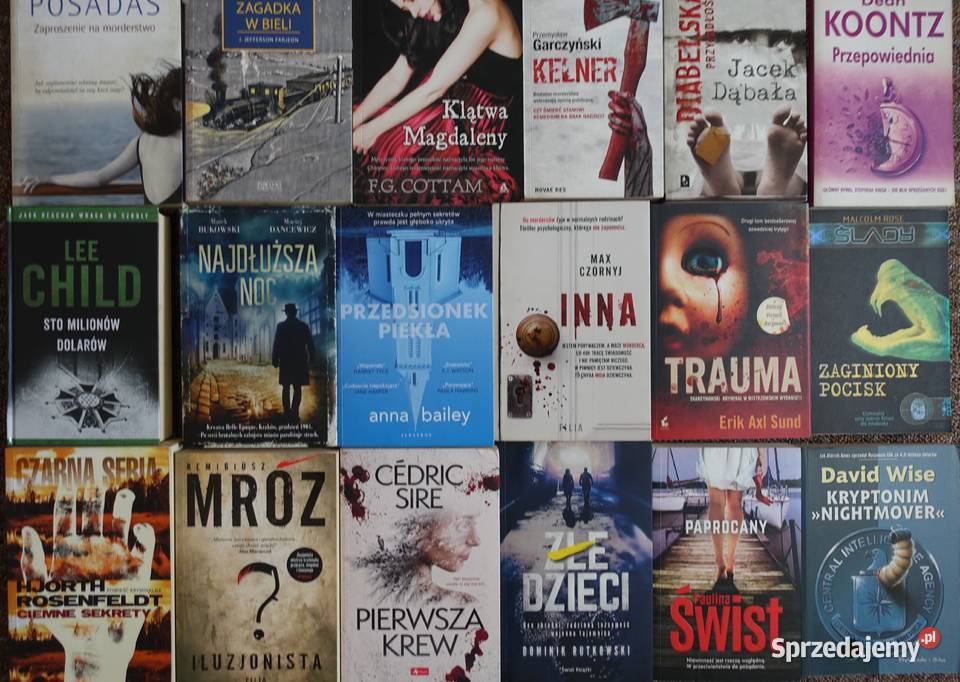 Zestaw kryminał thriler 24 książek