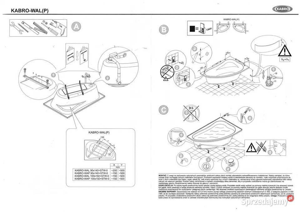 Wanna narożna 140x90 Sensea z obudową WYPRZEDAŻ Warszawa