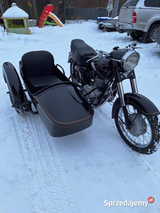 Junak M 10 z bocznym wózkiem nieuszkodzony Junak Kraśniczyn