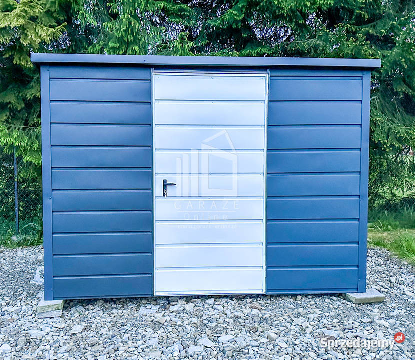 Schowek Domek Ogrodowy 3x3m Drzwi Antracyt Biały