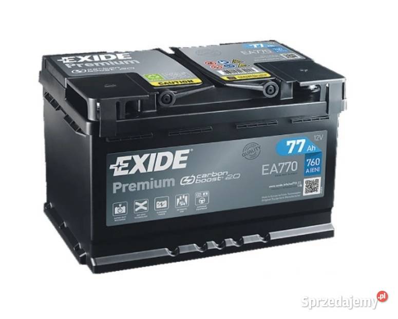 Akumulator EXIDE PREMIUM 77 AH 760 A akumulatory łódzkie Bełchatów
