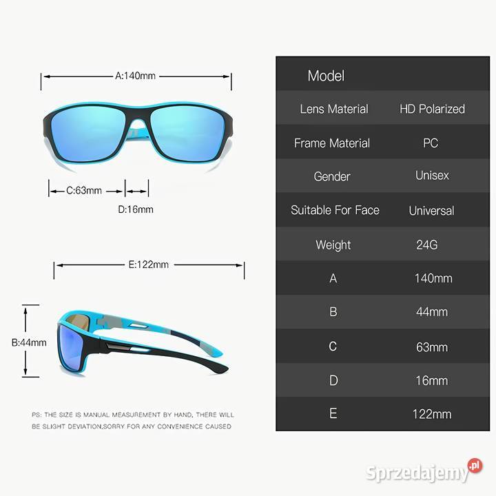 OKULARY PRZECIWSŁONECZNE POLARYZACYJNE HD BLACK śląskie Mysłowice sprzedam