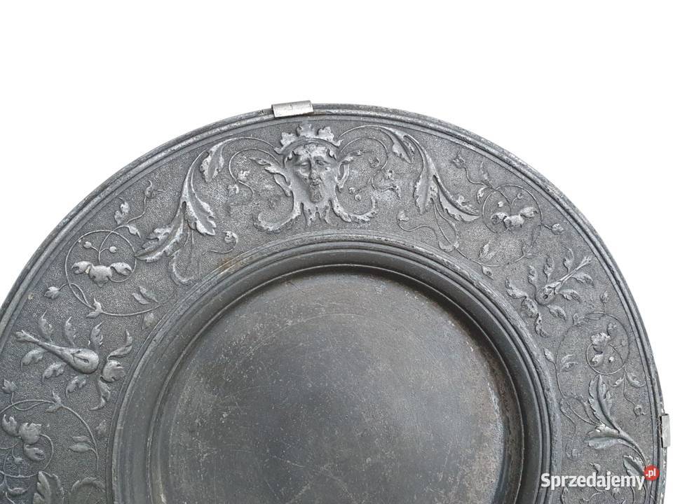 Stary ozdobny talerz patera do zawieszenia śląskie