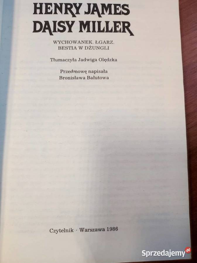 Henry James Daisy Miller książka przygodowa Pozostałe Kielce