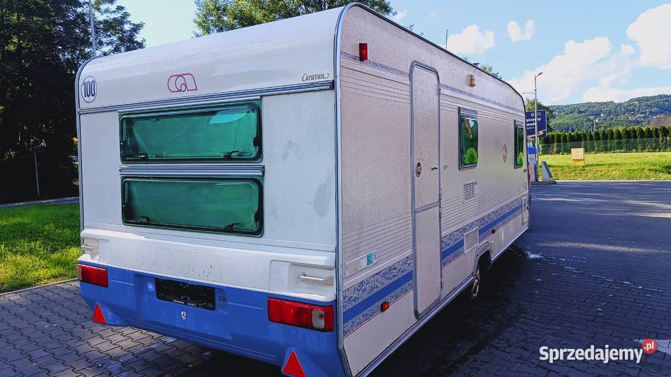 przyczepa kempingowa łóżka piętrowe campingowa śląskie Międzybrodzie Bialskie