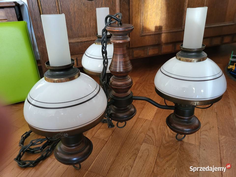Stara trójramienna lampa wisząca Warszawa sprzedam