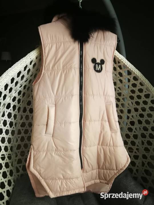 Pikowany bezrękawnik kamizelkaPudrowy róż Zielonki sprzedam