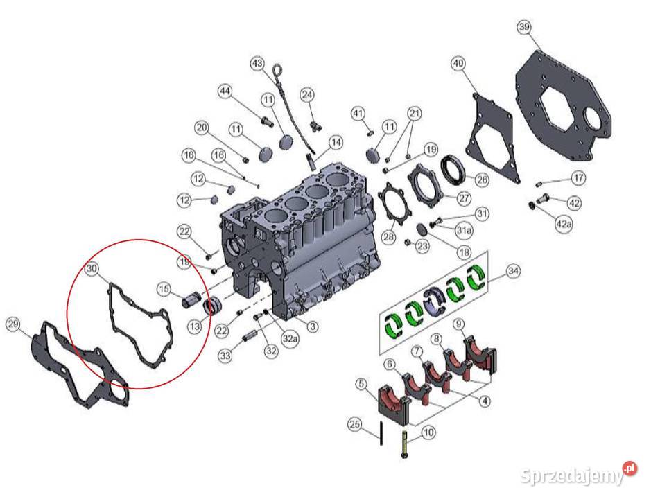 Uszczelka skrzyni Mitsubishi V4C VST MT270 4 Tajęcina