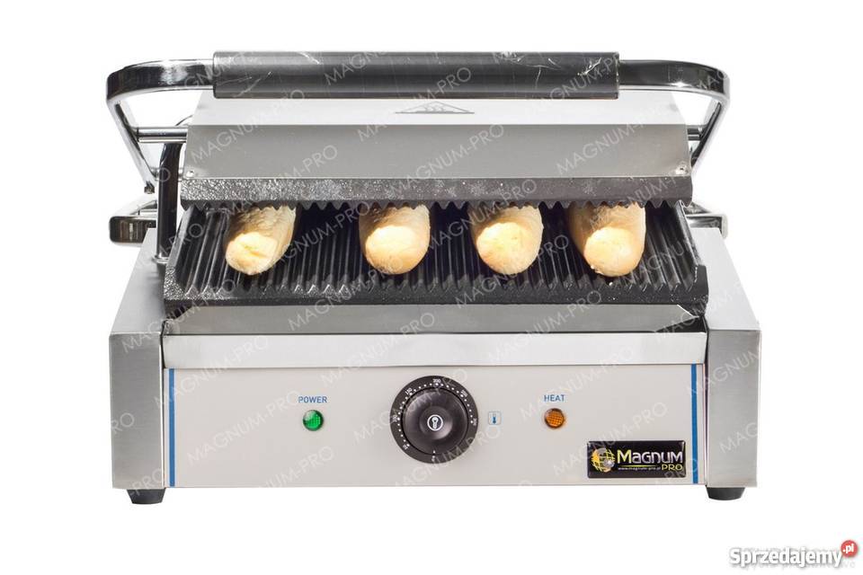 Grill kontaktowy pojedynczy opiekacz do bułek Poczesna