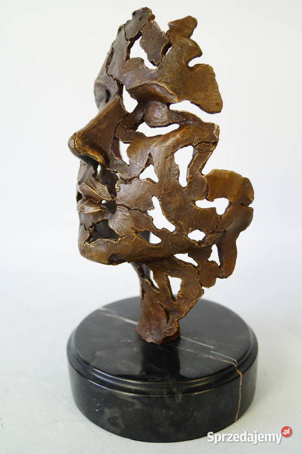 TWARZ figura z brązu rzeźba modernistyczna brąz Gizałki