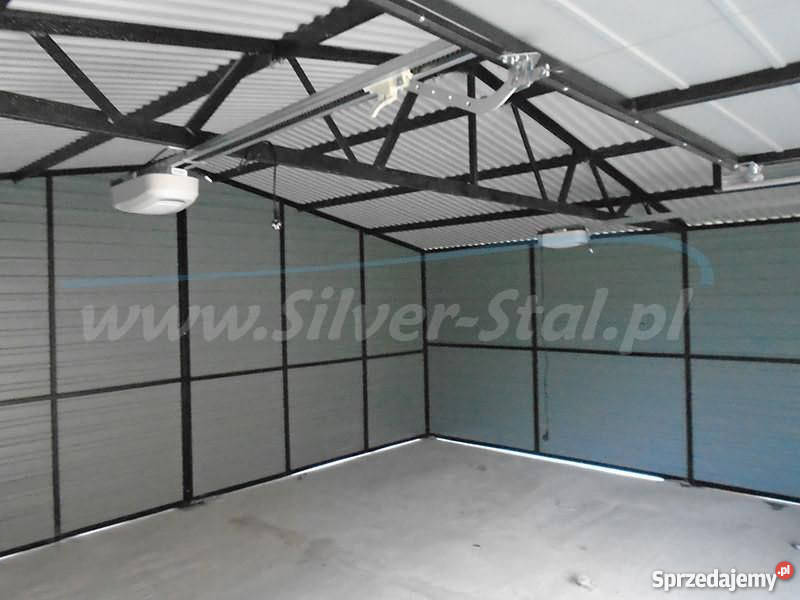 Garaż blaszany PREMIUM 6x6 drewnopodobny
