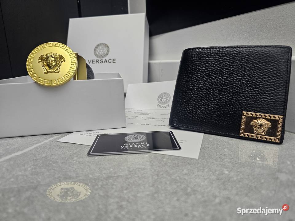 Zestaw porfel i pasek versace lux skora wielkopolskie Poznań