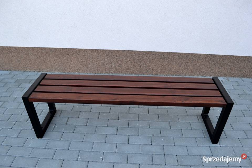 Ławka bez oparcia parkowa miejska ogrodowa EVA